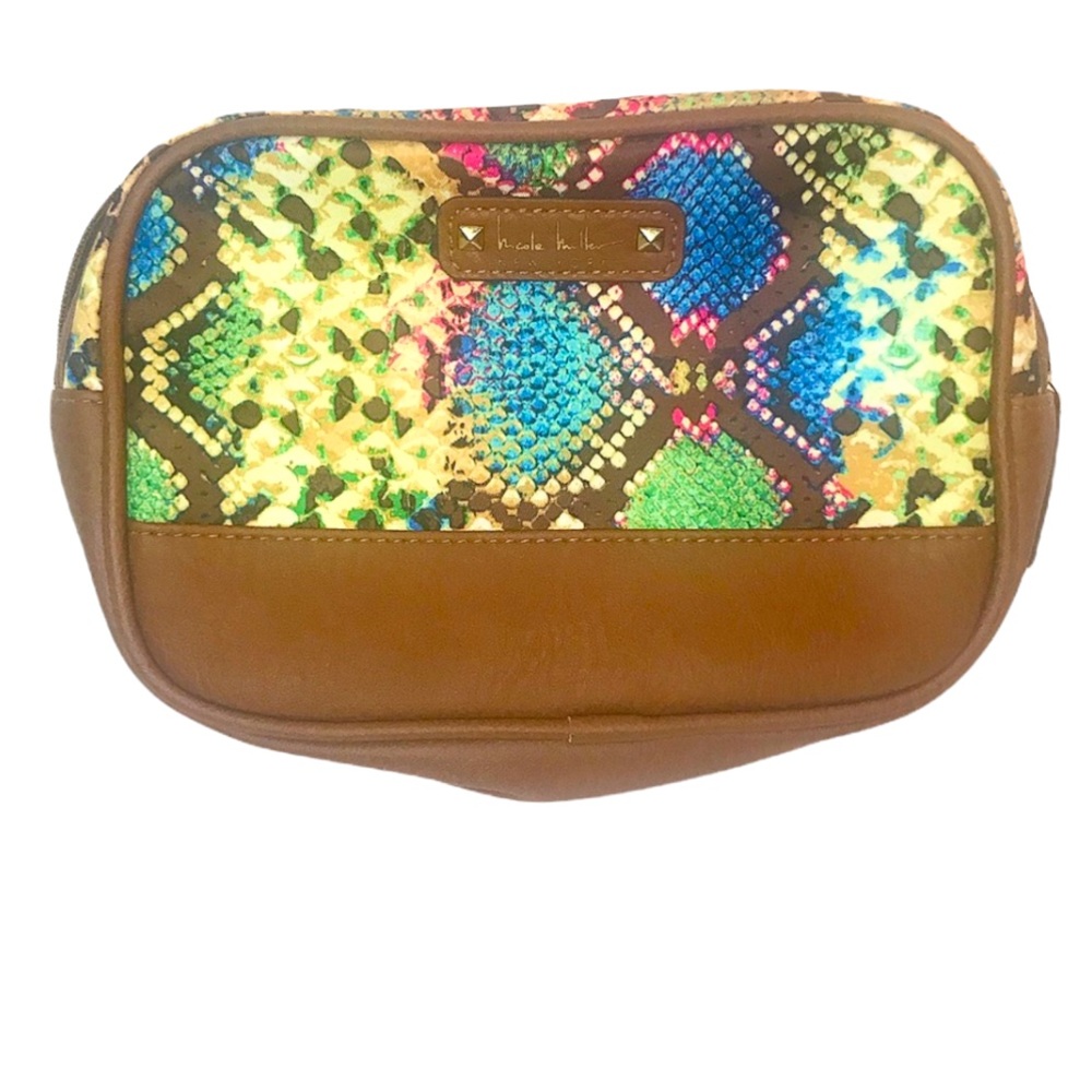 Nicole Miller Leather Make Up Toiletries Bag NWOT
